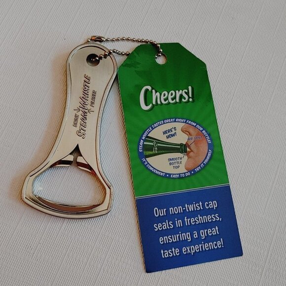 2010 Retro Steam Whistle Bottle Opener With Tag Pilsner  Roundhouse - Picture 2 of 2